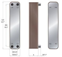 021H3623 Danfoss теплообменник микропластинчатый MPHE D55-H-40