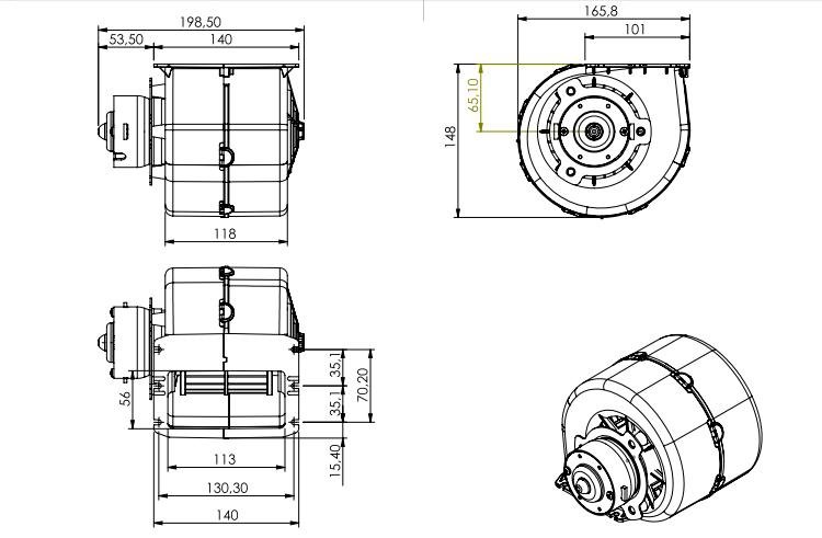 Вентилятор  Kormas 810 101 00 отопления