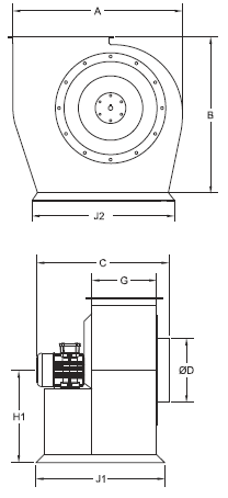 Вентилятор Bahcivan BGSS 8 низкого давления