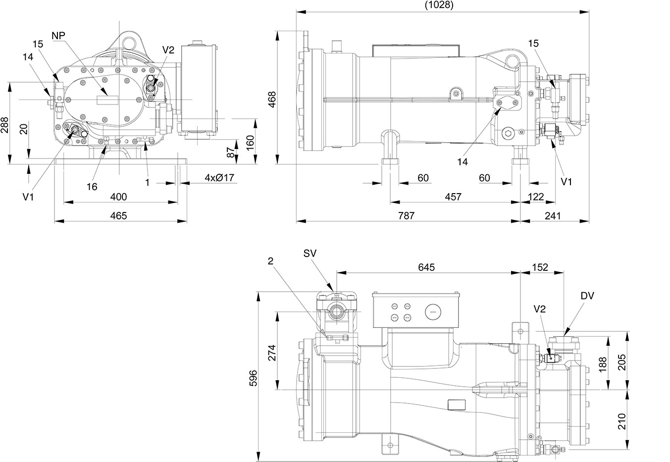 FVR-H-115-350 Frascold винтовой компрессор (опции: DSV D67L // ECO ASV//VD)