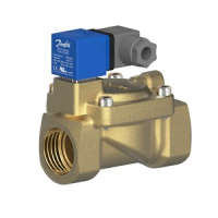 042U472232 Danfoss клапан электромагнитный EV220W 22B G 1E NC000 AS230CS, Ду 22 мм, латунь, EPDM, G 1, НЗ, с катушкой
