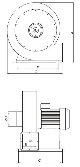 Вентилятор Bahcivan ORB 9T среднего давления