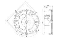 W2E208BA2001 ebmpapst осевой вентилятор
