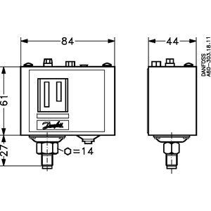 060-116166 Danfoss реле давления KP 1A