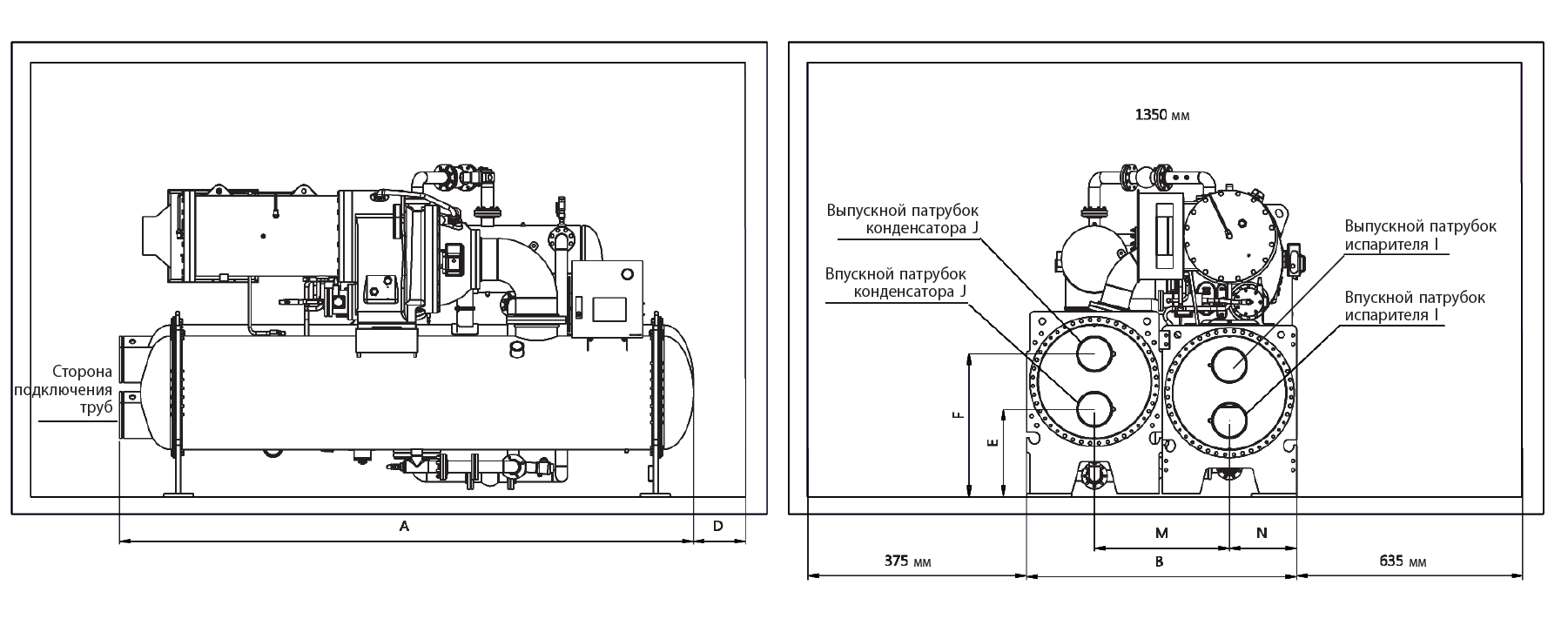 TWCF350CCAFSE центробежный чиллер TICA с водяным охлаждением - 1231 кВт