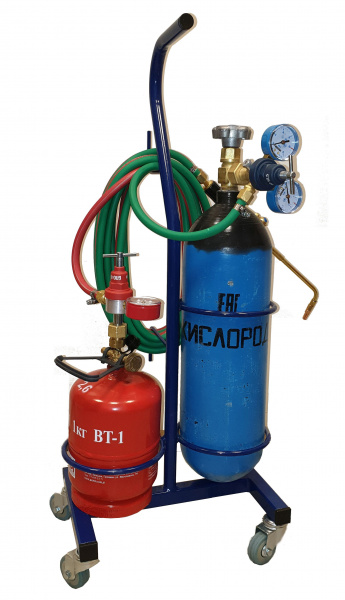 Пост кислородно-пропановый на роликовых опорах Becool  BC-5LOxy/2,4LPr (R)