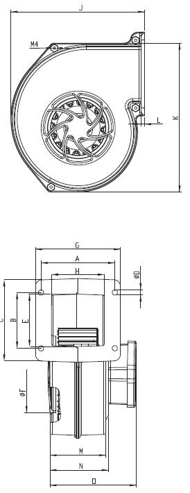 Вентилятор Bahcivan BPS 140-60 с пластмассовым корпусом