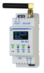 Контроллер web-доступа к управлению Modbus – оборудованием ЕМ-481      