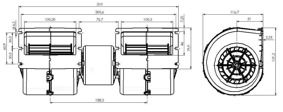 Вентилятор  Kormas 712 300 02 отопления