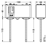 060-129966 Danfoss KP15A Реле давления -0,2-7,5 / 8-32 бар
