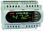 DN33W7LR20 Параметрический контроллер ir33, 2NTC/PTC/PT1000, 2 дискретных выхода, звуковой сигнал, ИК-приемник, 12-2В AC, 12-30В DC, монтаж на DIN-рейку