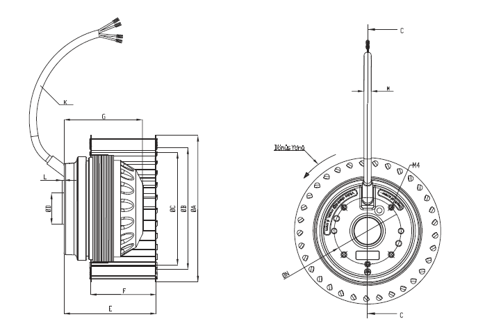 Рабочее колесо Bahcivan BASSF 120/60 с загнутыми вперед лопатками