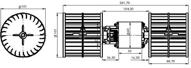 Вентилятор  Kormas 671 131 05 отопления