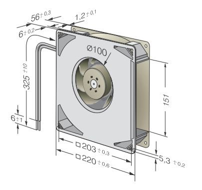 Вентилятор Ebmpapst RG160-28/18NTD Turbofan компактный DC 48B