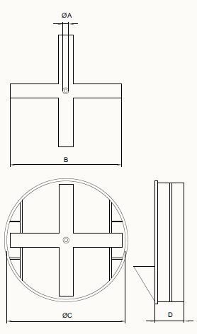 Bентилятор Bahcivan BA 4T 800 осевой промышленный