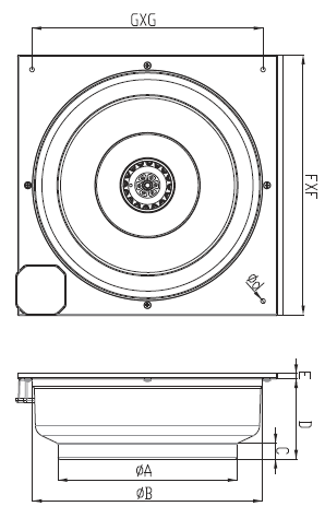 Вентилятор Bahcivan BFTX 200-B настенный
