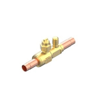 009L6585 Вентиль шаровой Danfoss GBCT 12s (ODF 1/2" : пайка, сервисный штуцер, 140 бар)