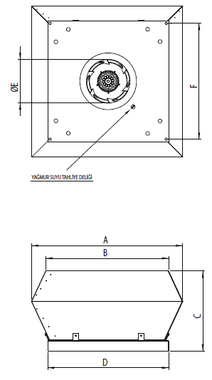 Вентилятор Bahcivan BRF-V 560 крышный с вертикальным выбросом