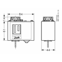 060L112166 Danfoss KP 77 Реле температуры (термостат)