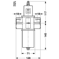 003F1240 Danfoss Регулятор давления конденсации WVFX 40, внутр. резьба G1 1/2", 1/4"-6 mm под отбортовку