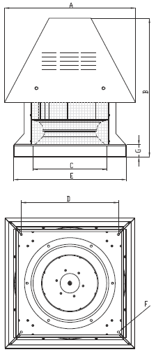 Вентилятор Bahcivan BRCF 630 крышный с горизонтальным выбросом