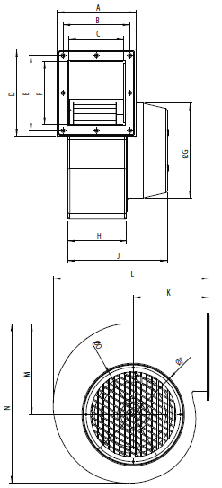 Вентилятор Bahcivan AORB с металлическим корпусом
