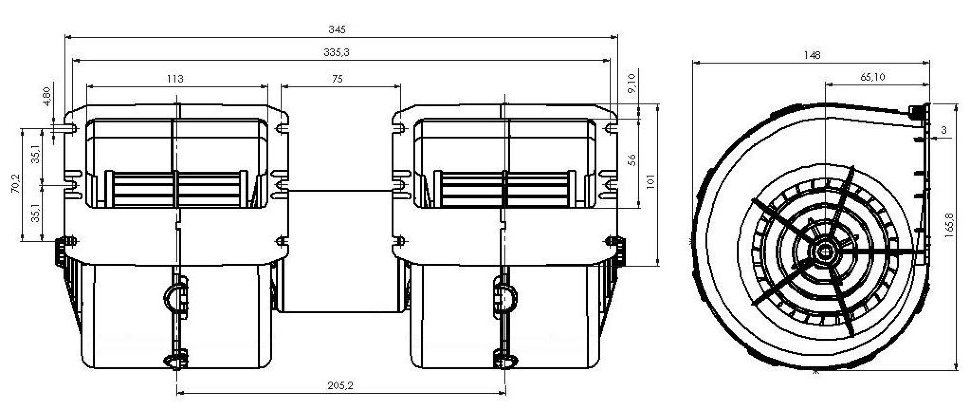 Вентилятор  Kormas 722 400 01 отопления