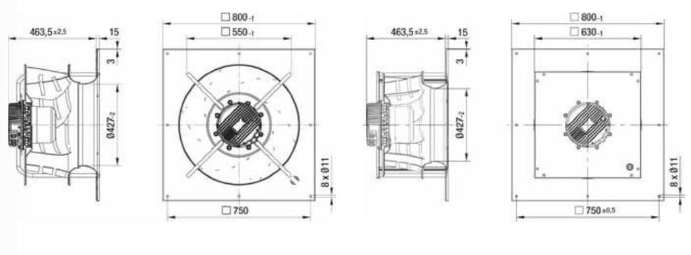 Вентилятор Ebmpapst R3G630-AA08-03 центробежный EC