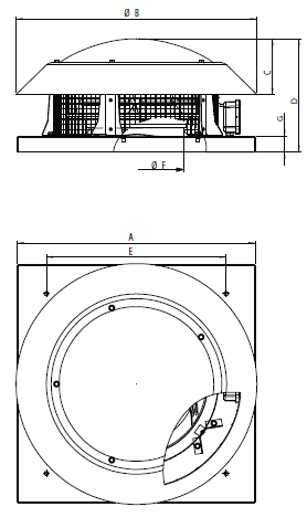 Вентилятор Bahcivan BRF 160 крышный с горизонтальным выбросом