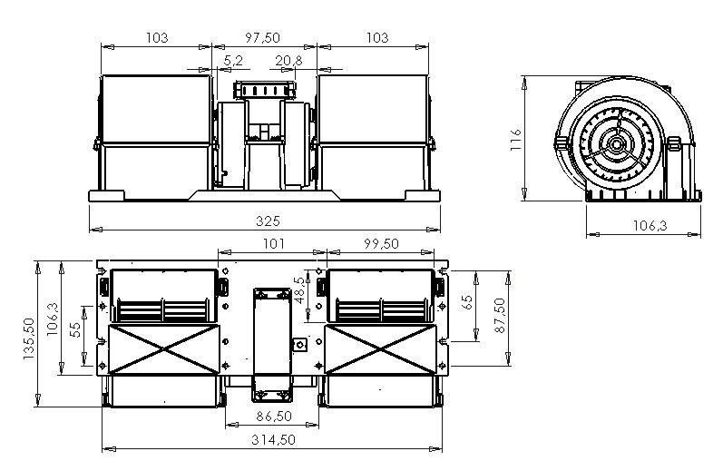Вентилятор  Kormas 712 333 03 отопления