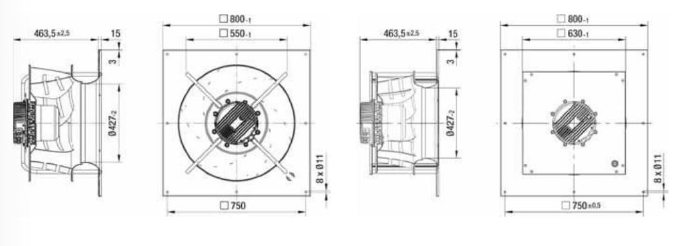 Вентилятор Ebmpapst R3G630-AA12-13  центробежный EC