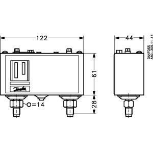 060-129566 Danfoss реле давления KP 15A