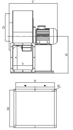 Вентилятор Bahcivan BORKA 560 среднего давления