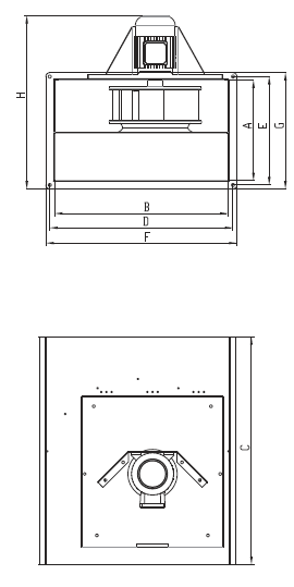 Вентилятор Bahcivan BDKF-R 560 дымосос с внешним мотором